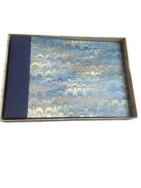 Il Papiro Firenze Photo Album Pavoni Patterned Blue NEW